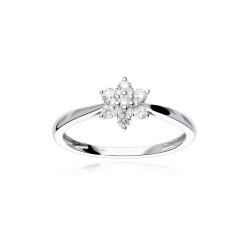 Anillo oro 18k y diamantes 0.26cts "Herbario"