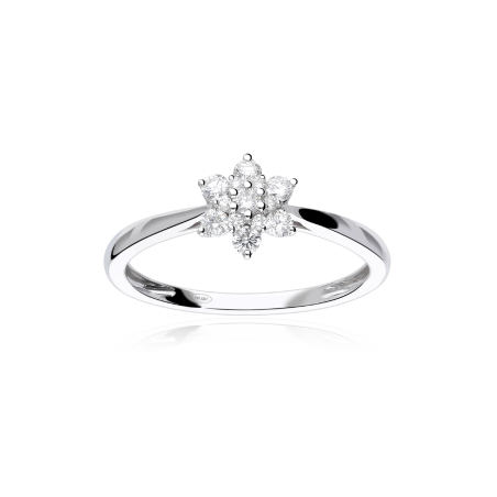 Anillo oro 18k y diamantes 0.26cts "Herbario"