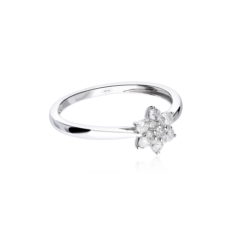 Anillo oro 18k y diamantes 0.26cts "Herbario"