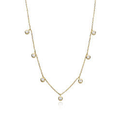 Gargantilla Oro 18k y circonitas  Selena 
