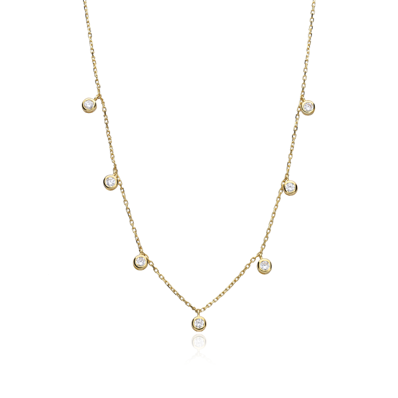 Gargantilla Oro 18k y circonitas "Selena"