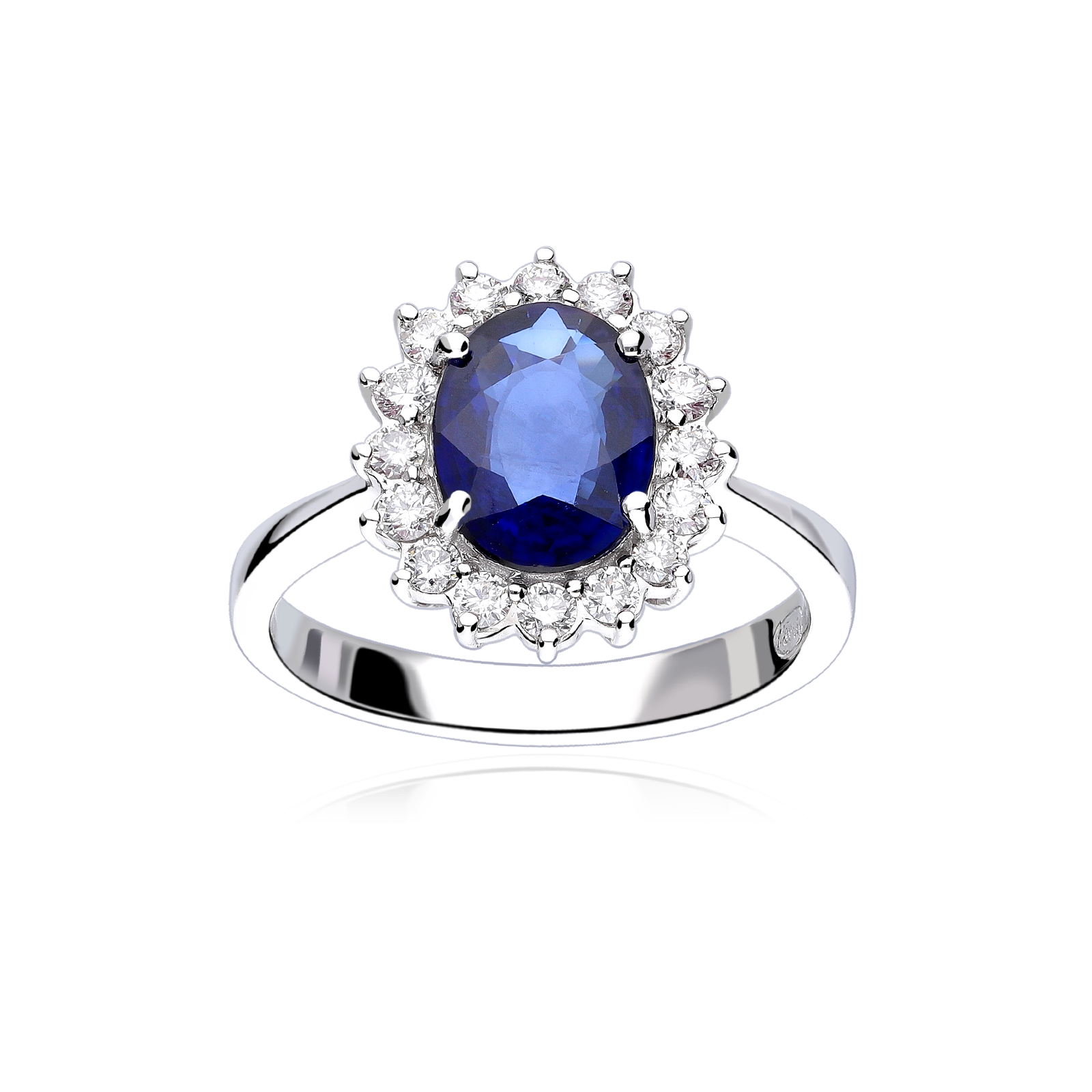Anillo Oro 18k, Zafiro Y Diamantes 0.075cts "Tare" - Joyerías Sánchez
