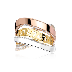 Anillo Oro 18k y circonitas "Eros"