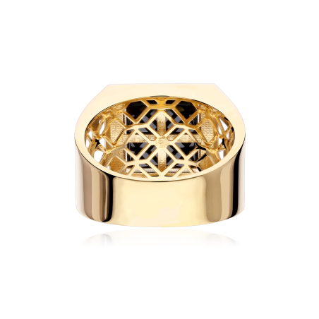 Sello Oro 18k ónix y circonitas "Gianni"