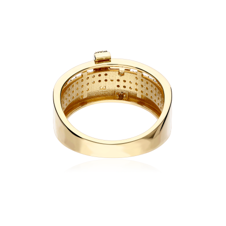 Anillo Oro 18k y circonitas "Lineo"