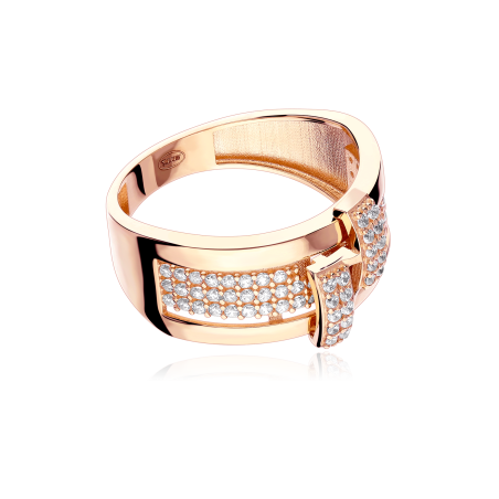 Anillo Oro 18k y circonitas "Lineo"