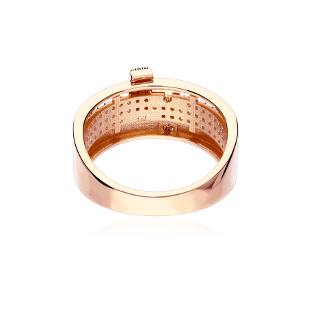 Anillo Oro 18k y circonitas "Lineo"