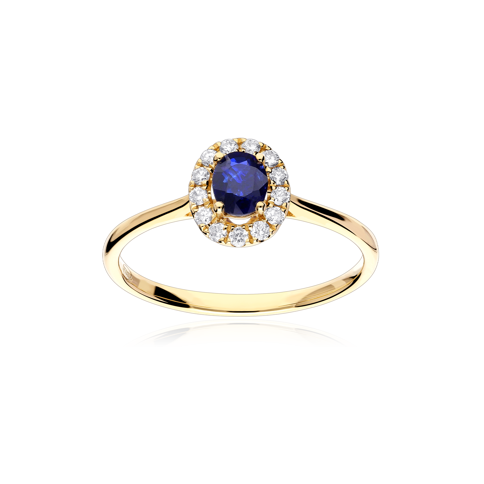 Anillo Oro 18k, Zafiro Y Diamantes 0.075cts "Tare" - Joyerías Sánchez