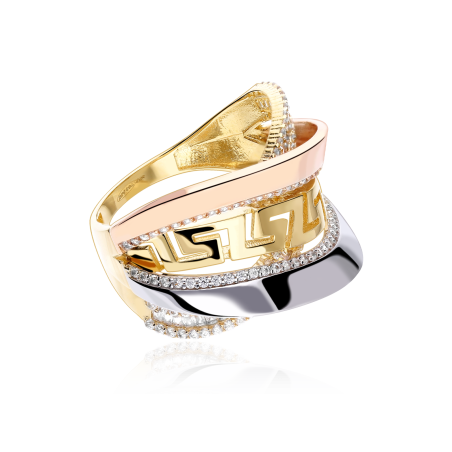 Anillo Oro 18k y circonitas "Eros"