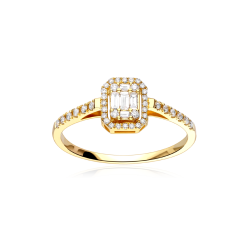 Anillo Oro 18k y diamantes 0.35cts "Adelia"