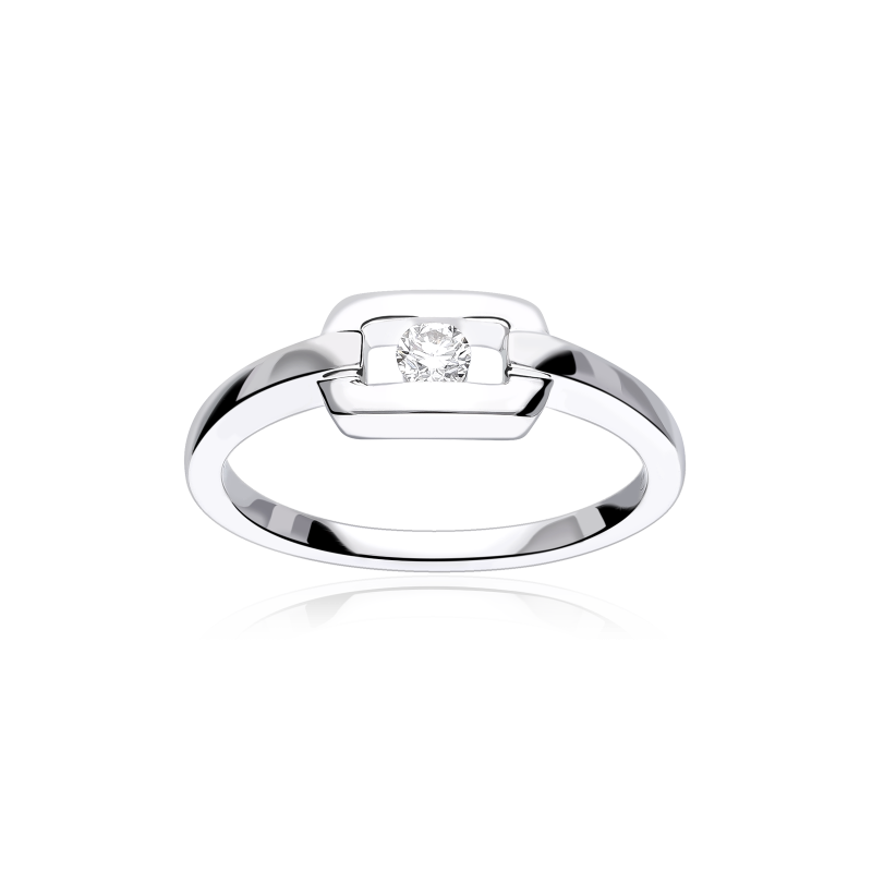 Anillo Oro 18k y diamantes 0.103cts "Óvedo"
