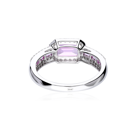 Anillo Oro 18k, topacio y diamantes 0.25cts "Garzanti"