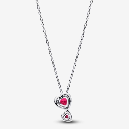 Collar Pandora Halo Rojo Corazones 393658C01