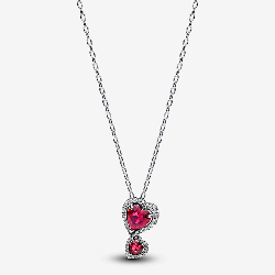 Collar Pandora Halo Rojo Corazones 393658C01