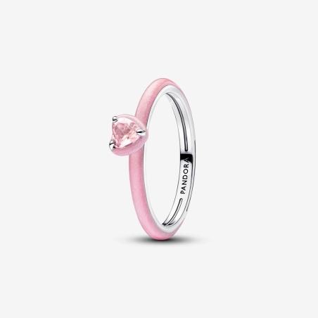 Anillo Pandora Corazón Chakra Rosa 193088C02