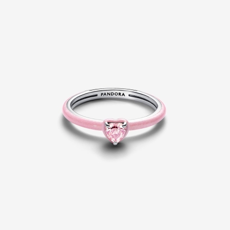 Anillo Pandora Corazón Chakra Rosa 193088C02