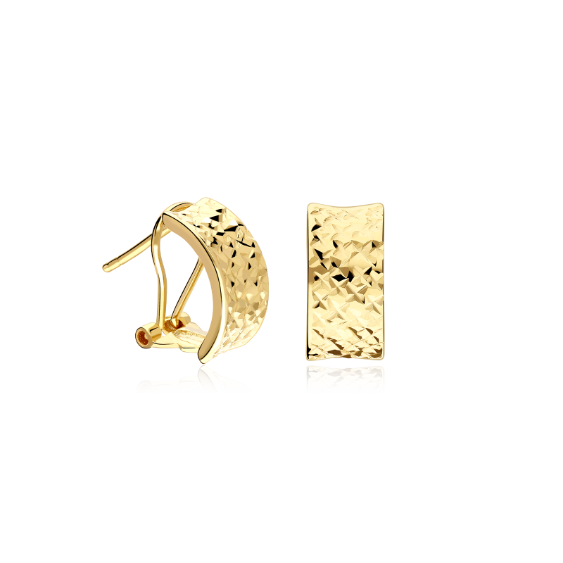 Pendientes Oro 18k tallado "Pruma"