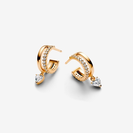 Pendientes Pandora Aro Shine Corazón 263685C01