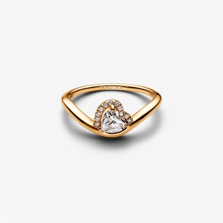 Anillo Pandora Shine Corazón Ondulado 163660C01