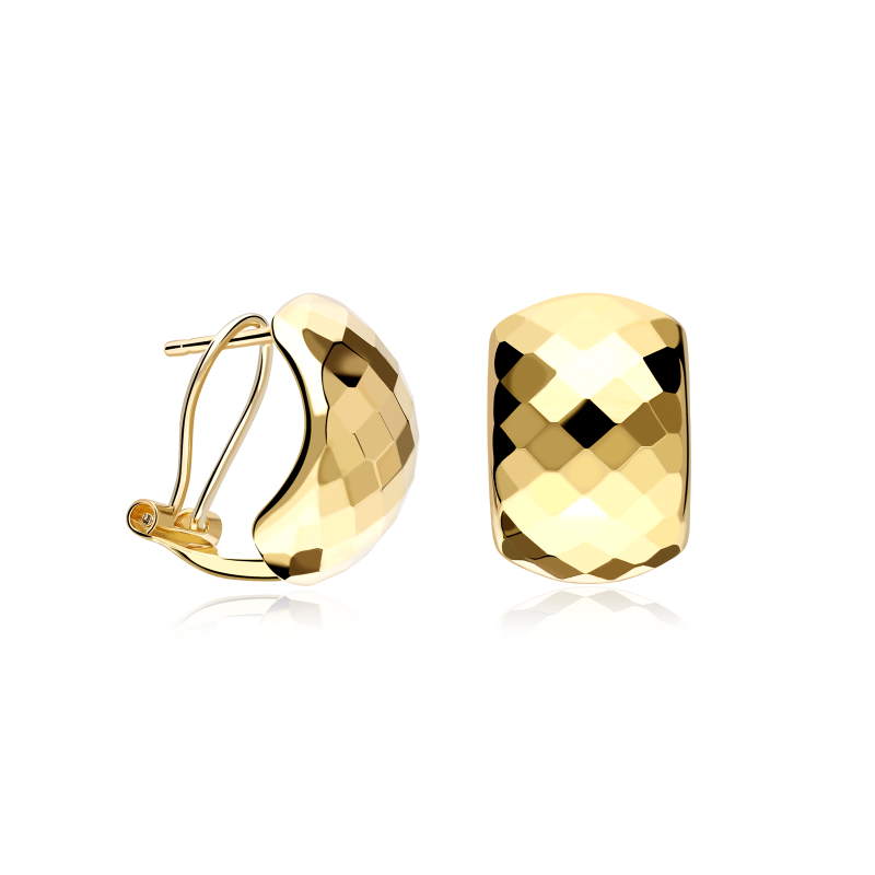 Pendientes Oro 18k facetados "Mirall"