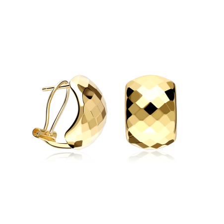 Pendientes Oro 18k facetados "Mirall"