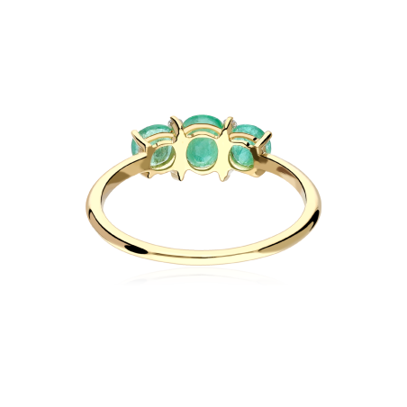 Anillo Oro 18k, esmeraldas y diamantes "Ivor"