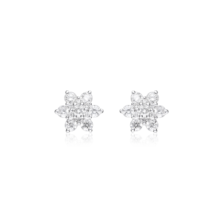Pendientes Oro 18k y diamantes 0.506cts "Herbario"