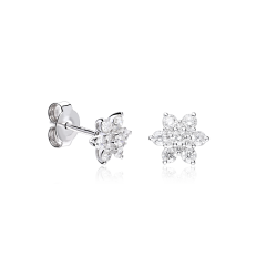 Pendientes Oro 18k y diamantes 0.506cts "Herbario"
