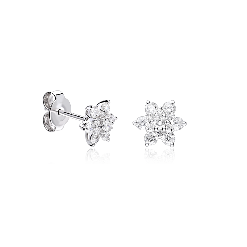 Pendientes Oro 18k y diamantes 0.506cts "Herbario"