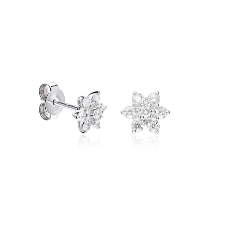 Pendientes Oro 18k y diamantes 0.506cts "Herbario"