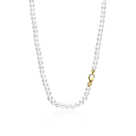 Gargantilla Oro 18k perlas y topacio verde "Onassis"