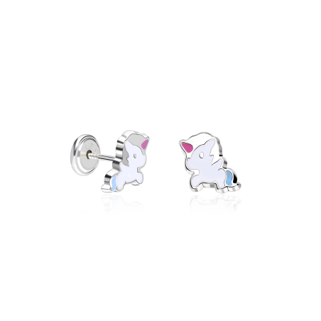 Pendientes plata primera ley "Mi unicornio encantador"