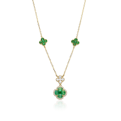 Gargantilla Oro 18k  esmeraldas y diamantes 0 40cts  Vann 