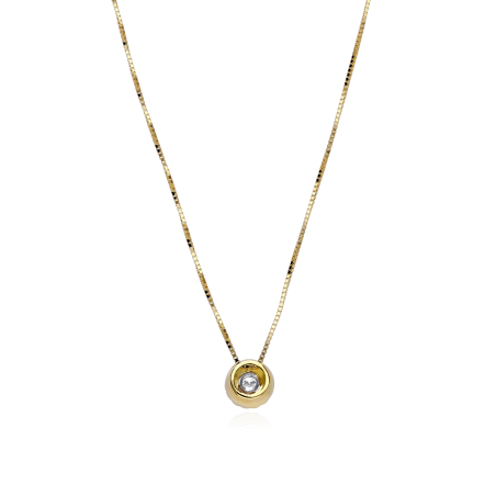 Gargantilla Oro 18k y diamantes 0.11cts "Girare"