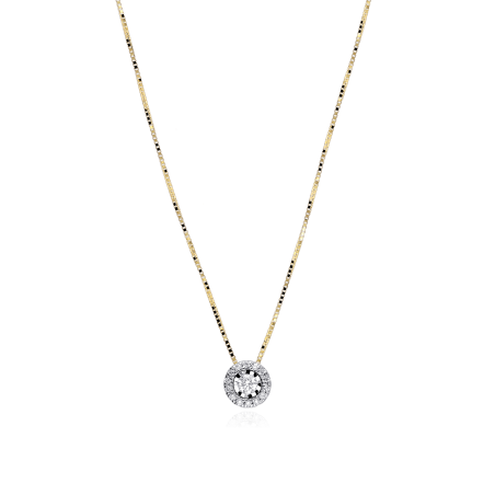 Gargantilla Oro 18k y diamantes 0.11cts "Girare"