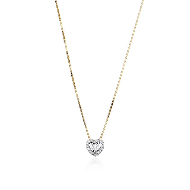 Gargantilla Oro 18k y diamantes 0.103cts "Mirare"