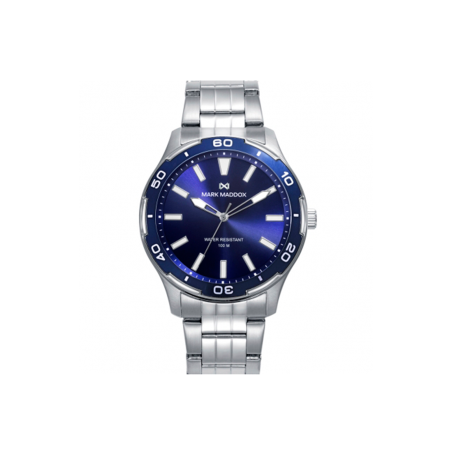 Reloj Mark Maddox Hombre de Acero Esfera Azul HM1016-36