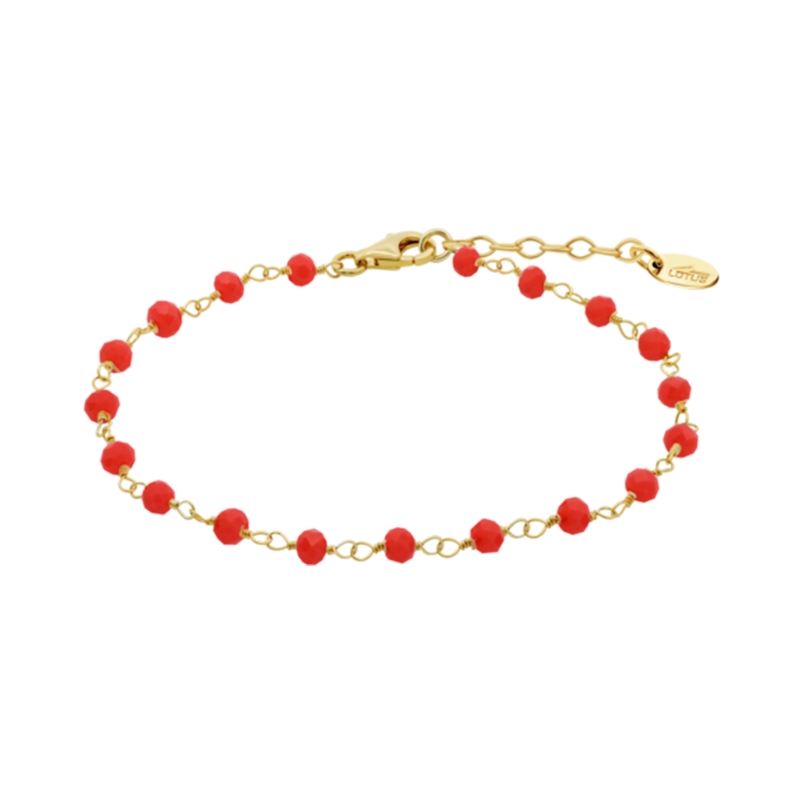 Pulsera Lotus Silver y bolas naranja LP3769-2/1