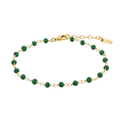 Pulsera Lotus Silver y bolas verde LP3767-2/1