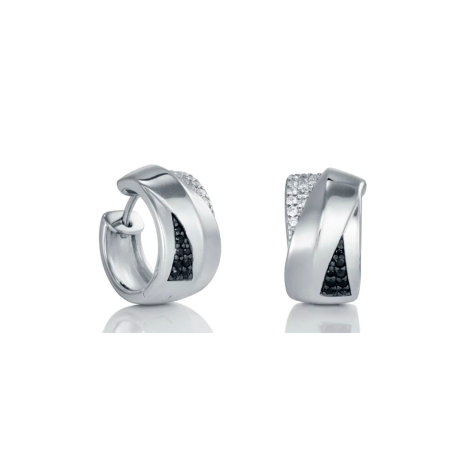 Pendientes Viceroy Plata De Ley Cristales Negros 7086E000-99