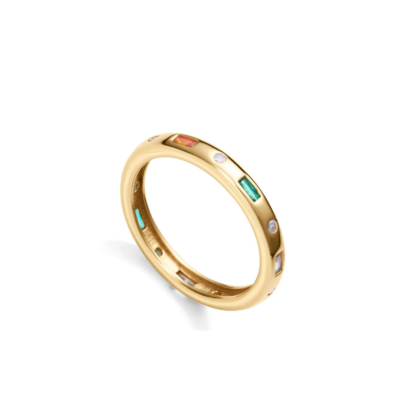 Anillo Viceroy Baño de oro y circonitas de colores 13208A014-39