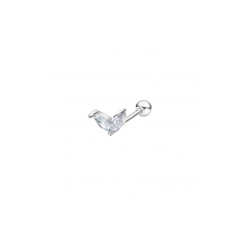 Pendiente Lotus Silver Plata y circonitas LP3374-9/1