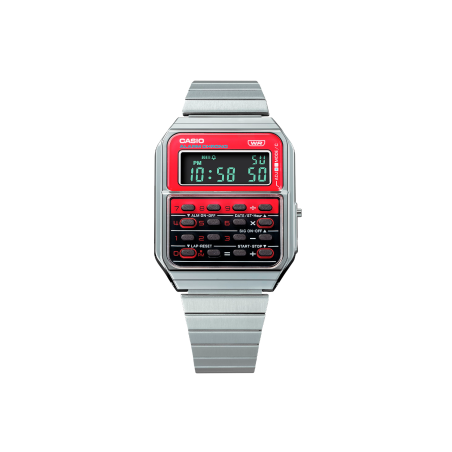 Reloj Casio Vintage Rojo y Negro CA-500WE-4BEF