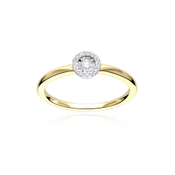 Anillo Oro 18k y diamantes 0.10cts "Girare"