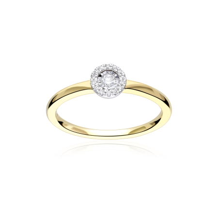 Anillo Oro 18k y diamantes 0.10cts "Girare"