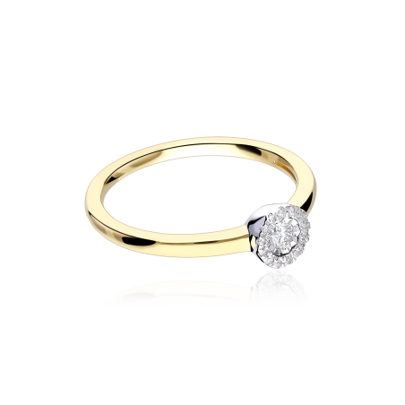 Anillo Oro 18k y diamantes 0.10cts "Girare"