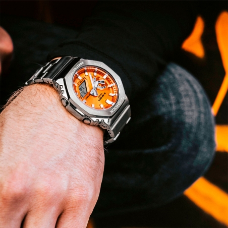 Reloj Casio G-Shock Hombre G-Steel Naranja GM-2110D-4AER