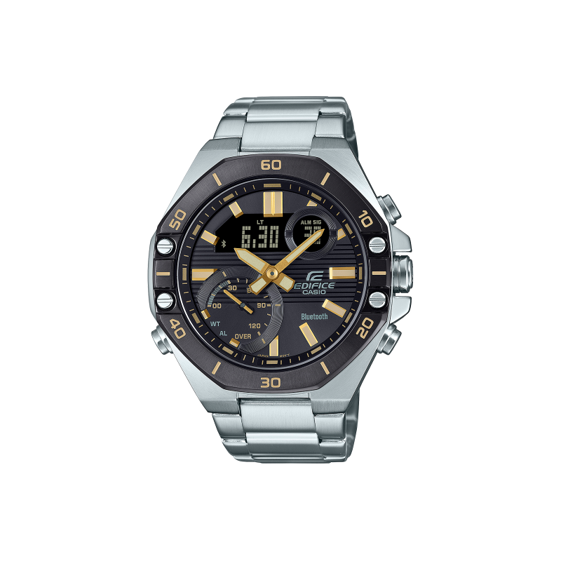 Reloj Casio Edifice Hombre Negro y Dorado ECB-10DB-1A9EF