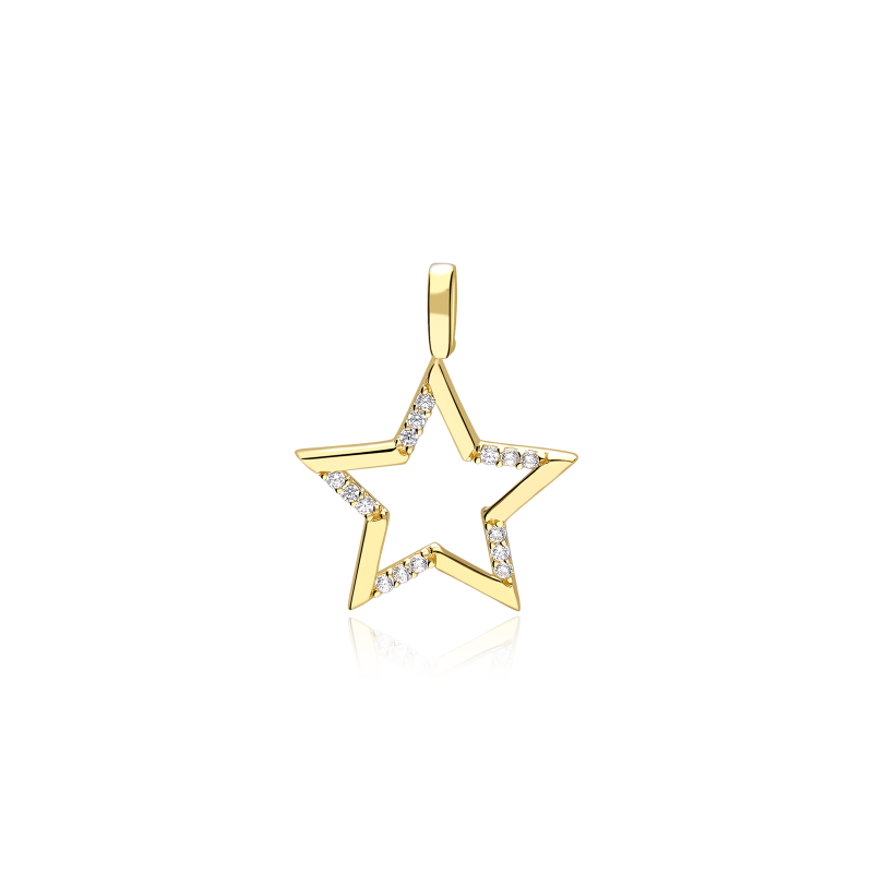 Colgante Oro 18k y circonitas "Galena"
