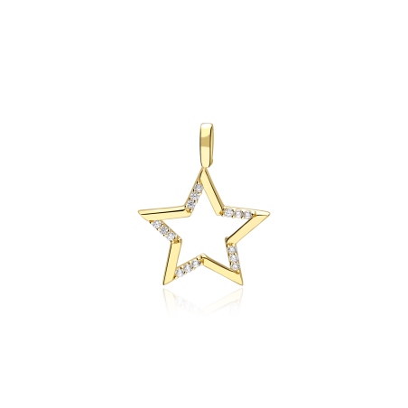 Colgante Oro 18k y circonitas "Galena"